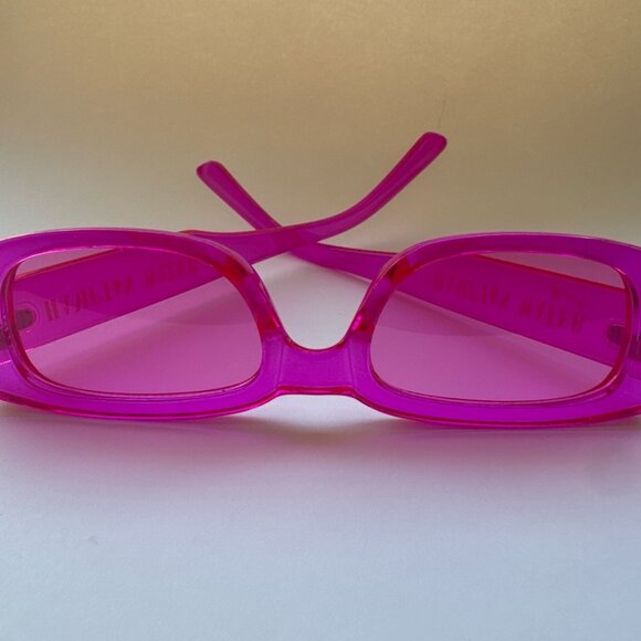 Hampton Water Rosé Promo Sunglasses – Hot Pink Y2K Vibe - Picture 1 of 4